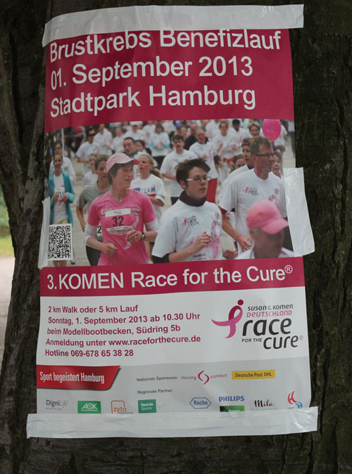 Plakat zum 3. KOMEN Race for the Cure in Hamburg